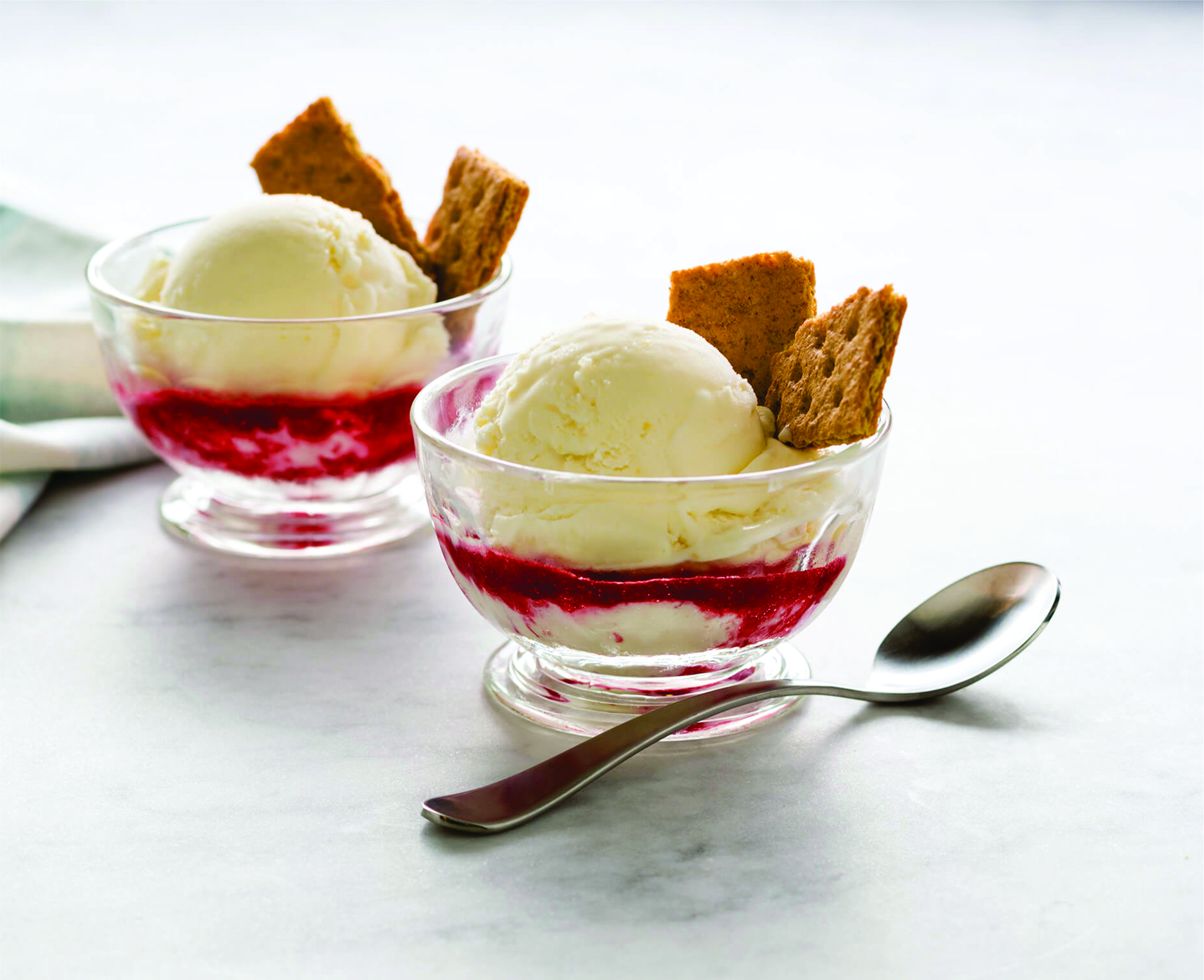 two bowls of yummy-looking ice-cream